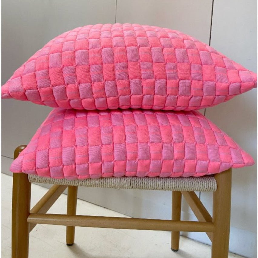 Backordered: Sujani Quilted Pillow - Neon Pink
