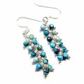 Seen On Jane The Virgin Silver Turquoise Wire Coil Earrings