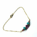 Handmade Gold Filled Pink Turquoise Gemstone Bracelet