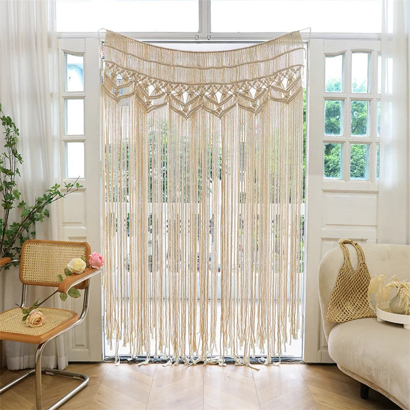 DecorBites™ Bohemian Cotton Macrame Wall Hanging 130*180cm