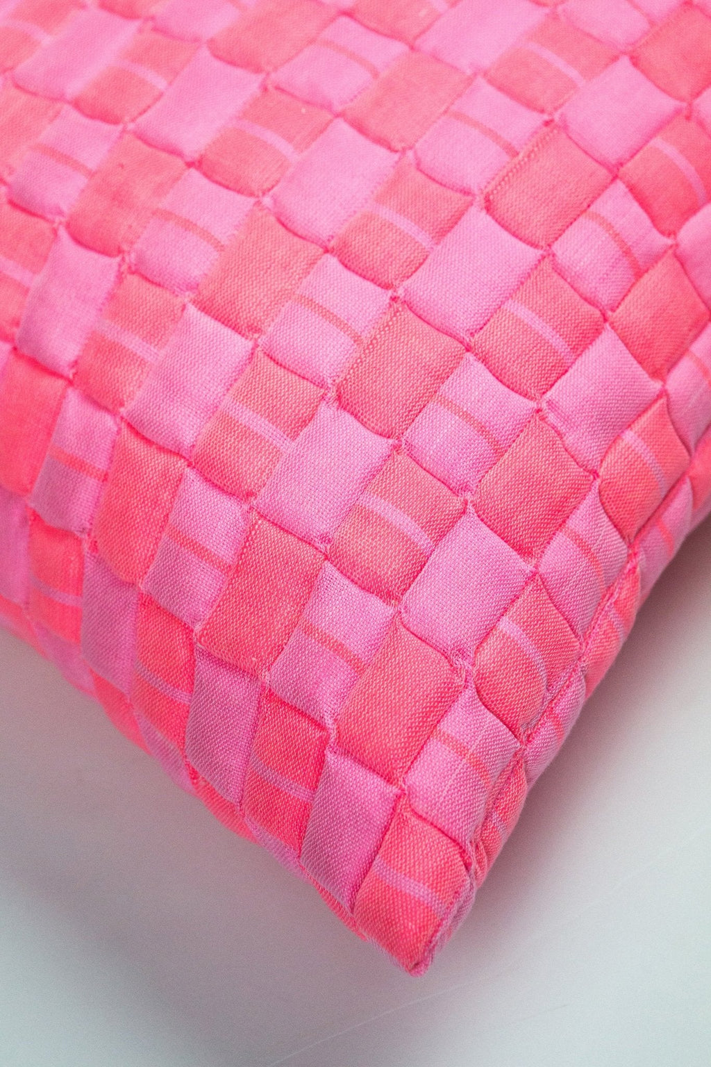 Backordered: Sujani Quilted Pillow - Neon Pink