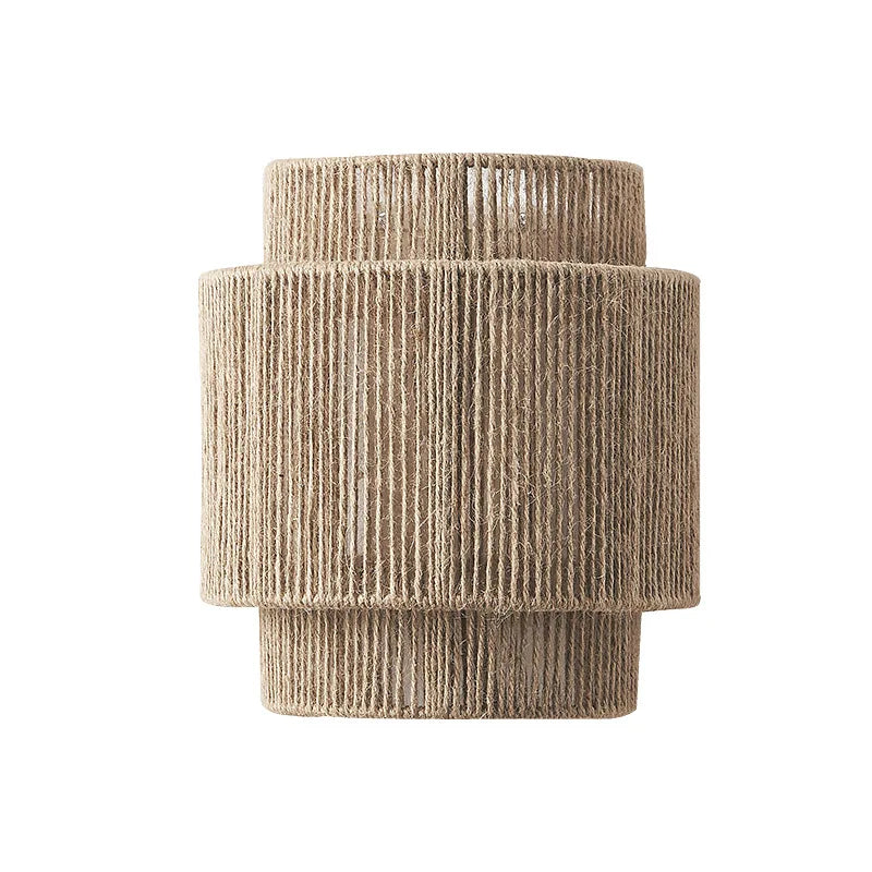Retro Bohemian Rattan Wall Lamp - Artistic Lighting for Bedroom, Restaurant, and More