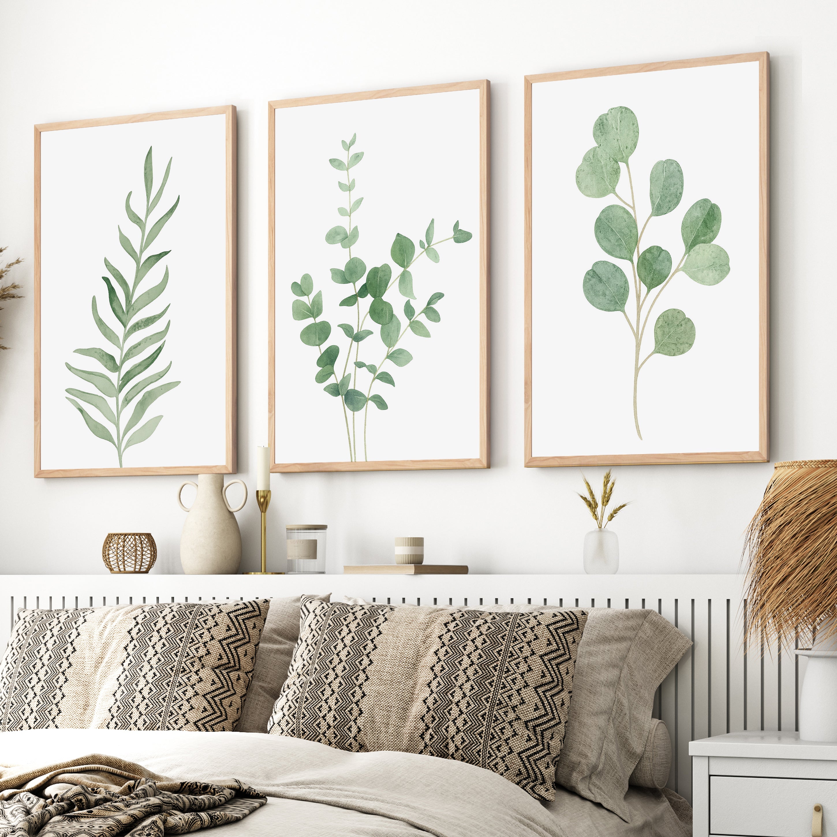 Vintage Home Decor – Botanical Wall Art Set of 3