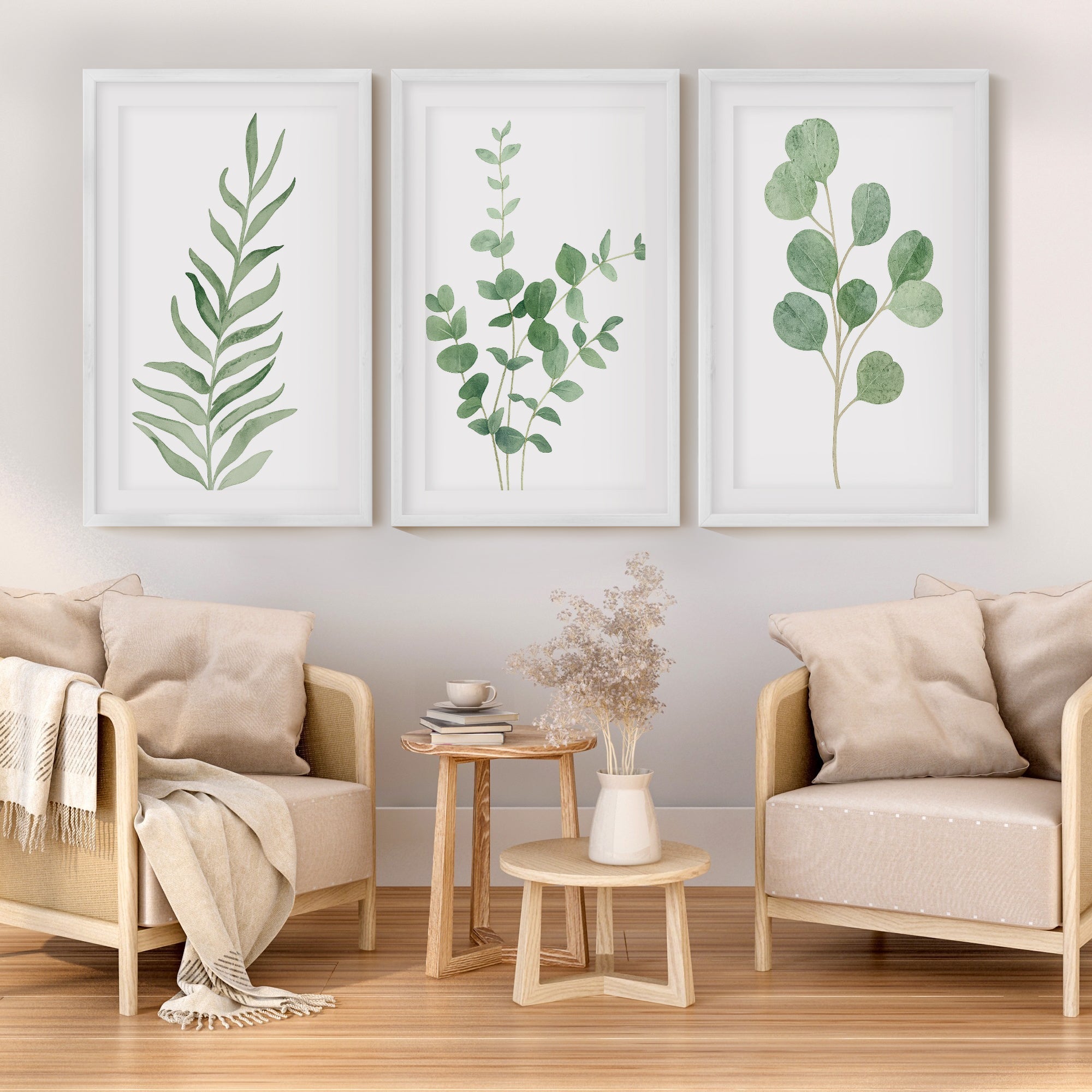 Vintage Home Decor – Botanical Wall Art Set of 3